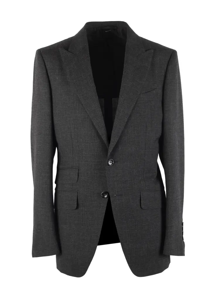 TOM FORD O’Connor Checked Gray Sport Coat Size 48 / 38R U.S. Fit Y