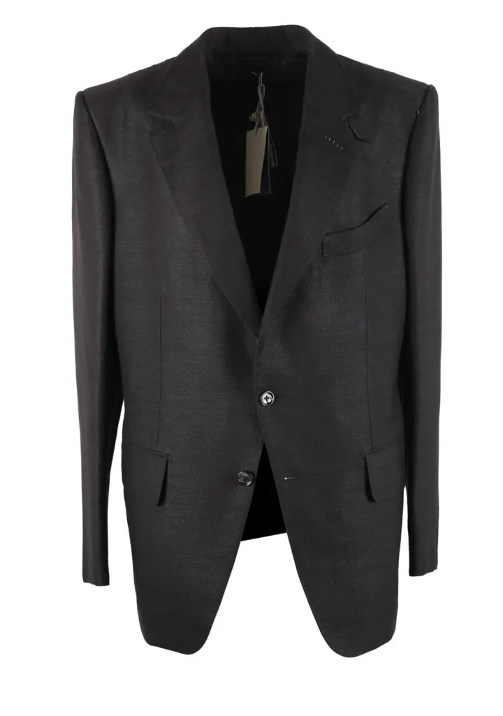 TOM FORD Atticus Silk Black Sport Coat Size 54 / 44R U.S.