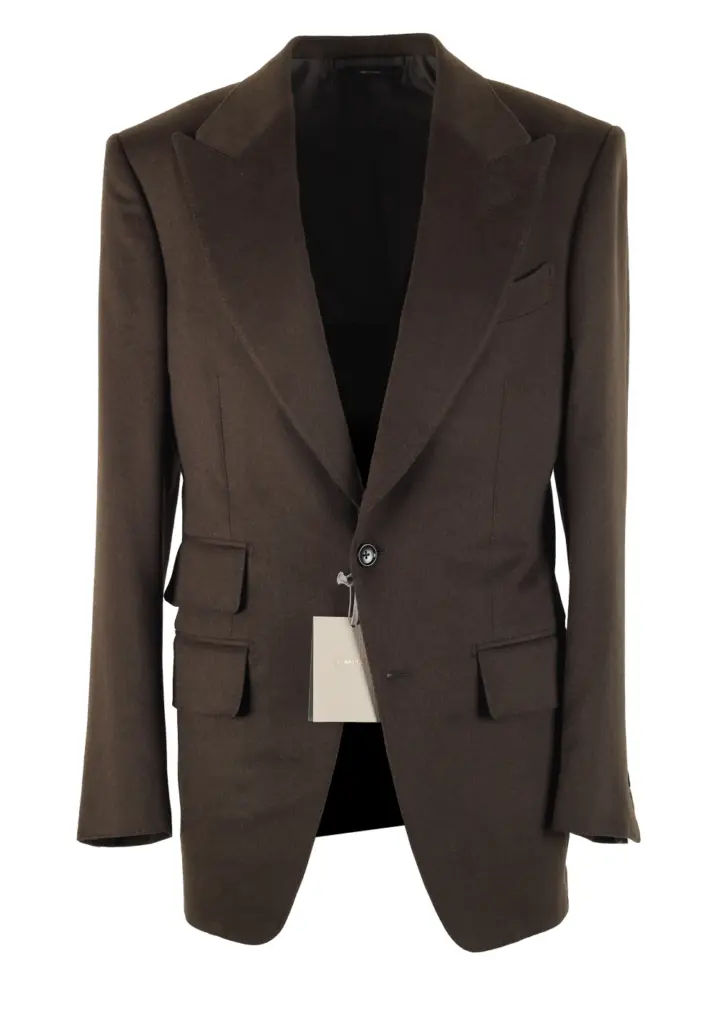 TOM FORD Atticus Brown Cashmere  Sport Coat Size 46 / 36R U.S.