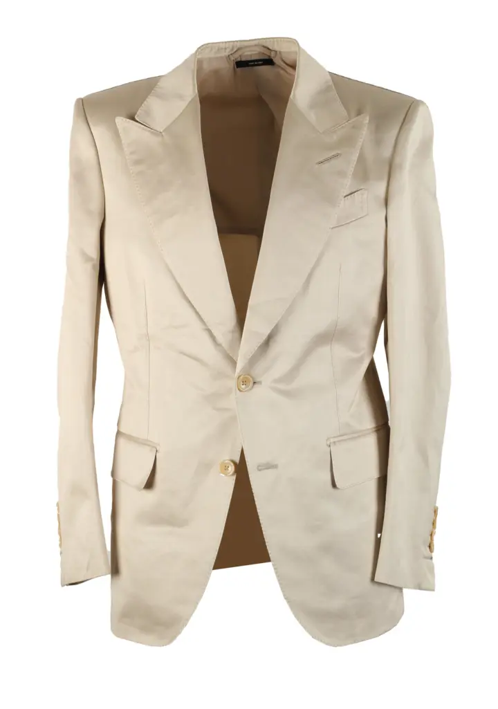 TOM FORD Dyllan Solid Off White Sport Coat Size 48 / 38R U.S.