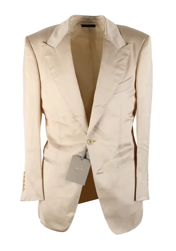 TOM FORD Windsor Solid Off White Sport Coat Size 48 / 38R U.S. Fit A