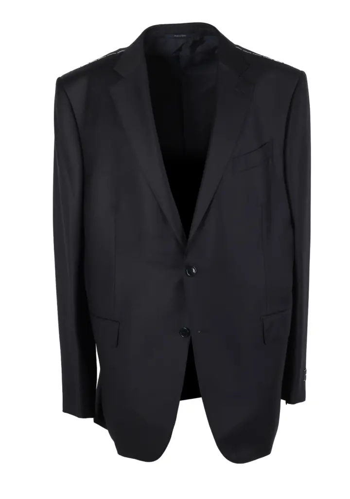 ZEGNA Milano Trofeo Black Solid Suit Size 58 / 48R U.S.