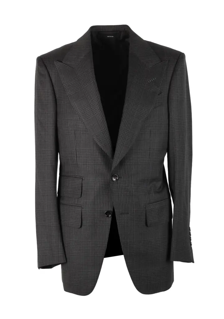 TOM FORD Atticus Gray Checked Sport Coat Size 46 / 36R U.S.
