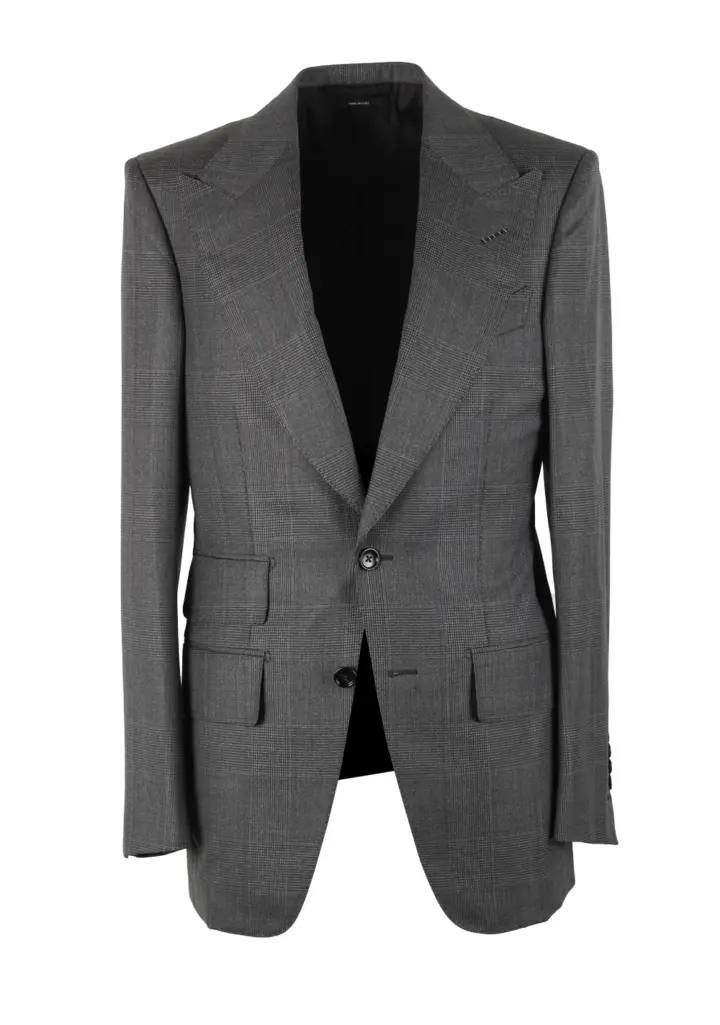 TOM FORD Atticus Gray Checked Sport Coat Size 46 / 36R U.S.