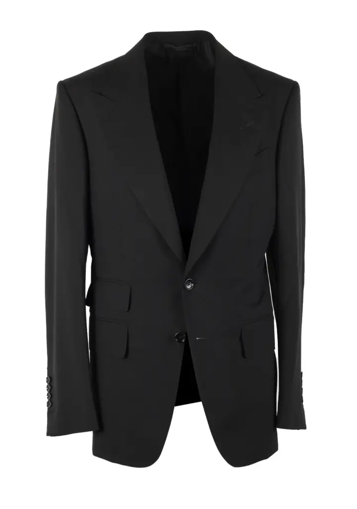 TOM FORD Shelton Black Solid Sport Coat Size 46 / 36R U.S.