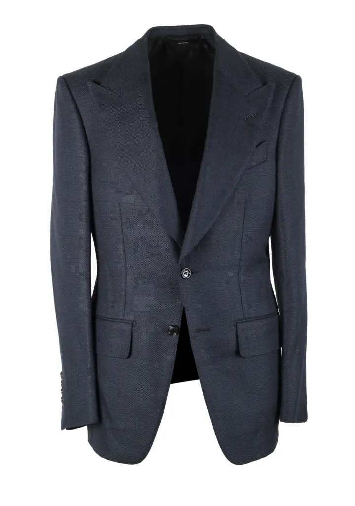 TOM FORD Atticus Blue Patterned Sport Coat Size 46 / 36R U.S.