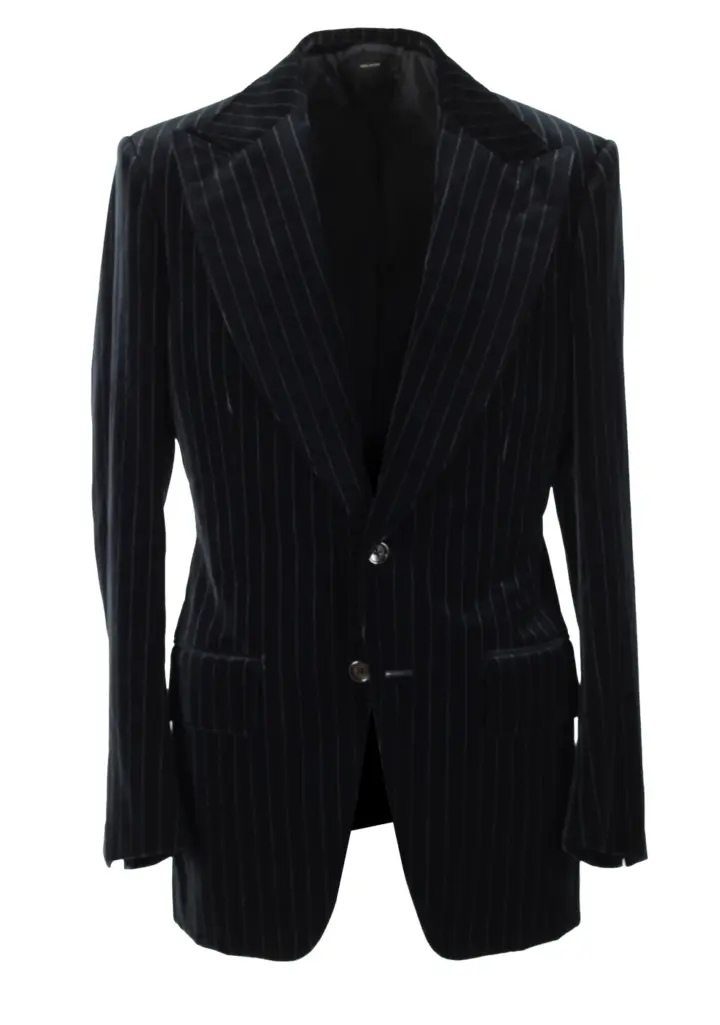 TOM FORD Atticus Blue Striped Sport Coat Size 46 / 36R U.S.