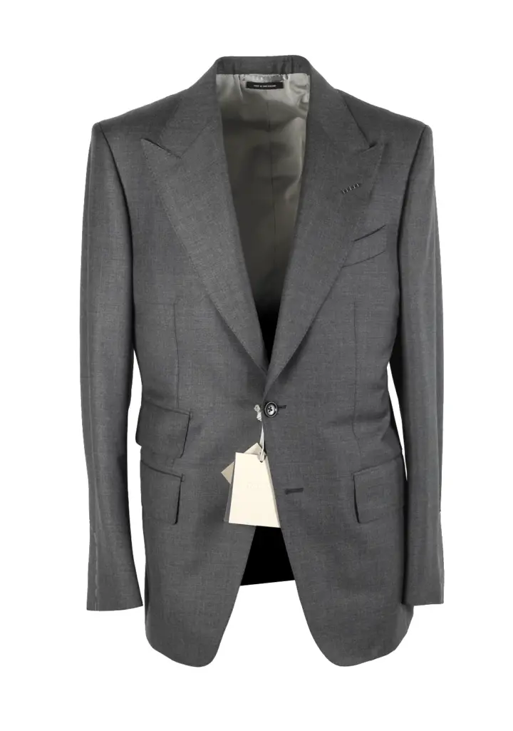 TOM FORD Windsor Signature Solid Gray Sharkskin Suit