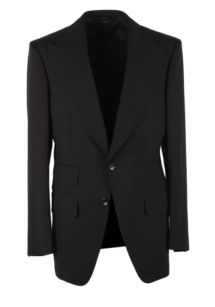 TOM FORD Atticus Black Solid Sport Coat Size 46 / 36R U.S.