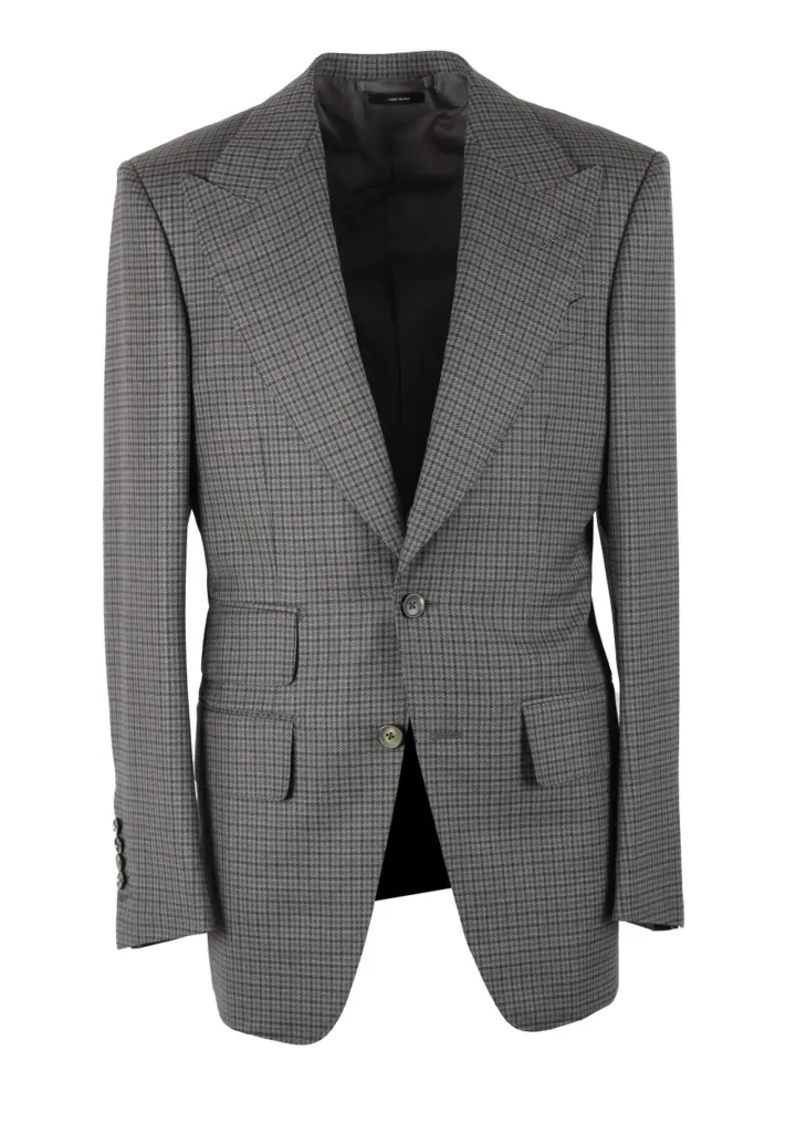 TOM FORD Atticus Gray Checked Sport Coat Size 46 / 36R U.S.