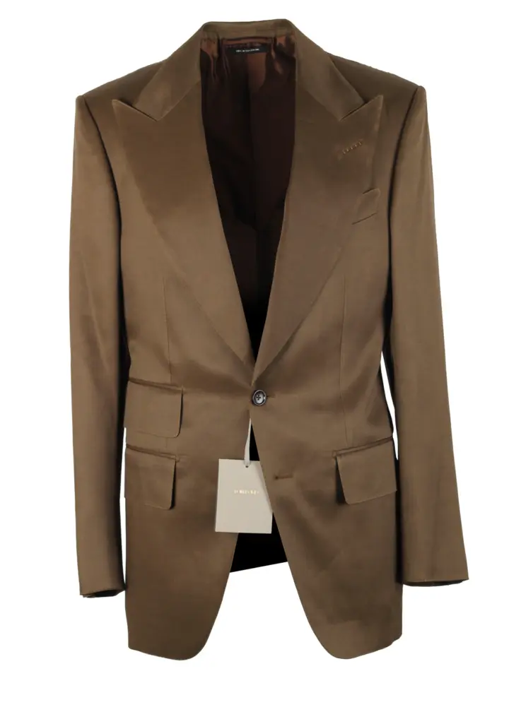 TOM FORD Atticus Brown Solid Sport Coat Size 46 / 36R U.S.