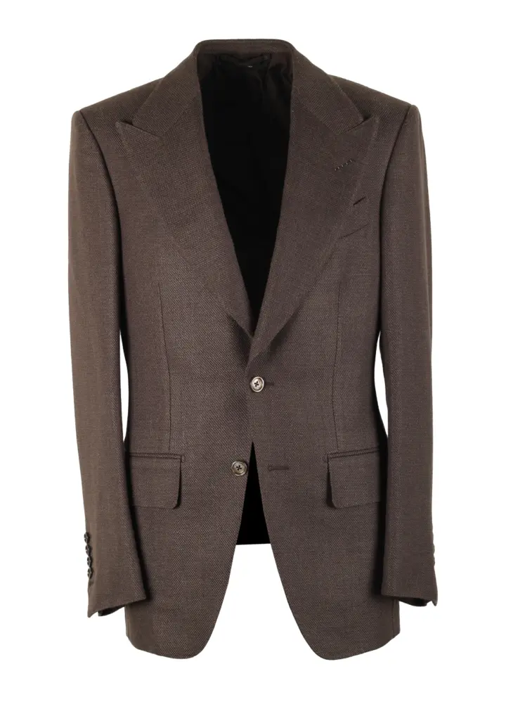 TOM FORD Atticus Brown Solid Sport Coat Size 46 / 36R U.S.