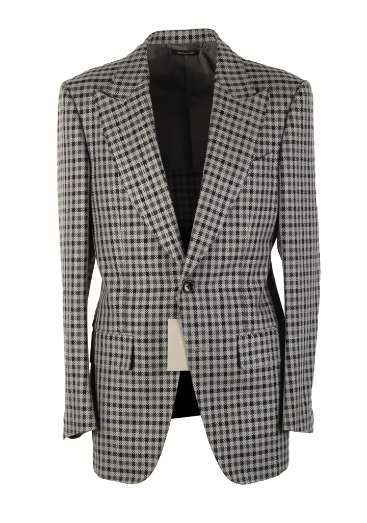 TOM FORD Atticus Gray Checked Suit Size 46 / 36R U.S.