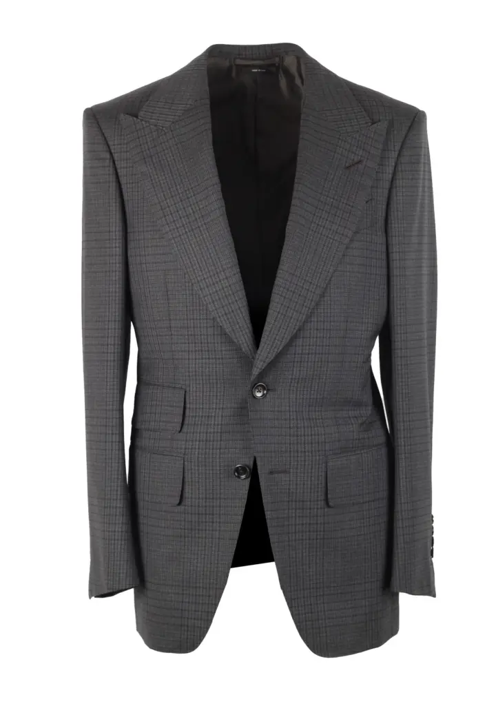 TOM FORD Atticus Gray Checked Sport Coat Size 46 / 36R U.S.