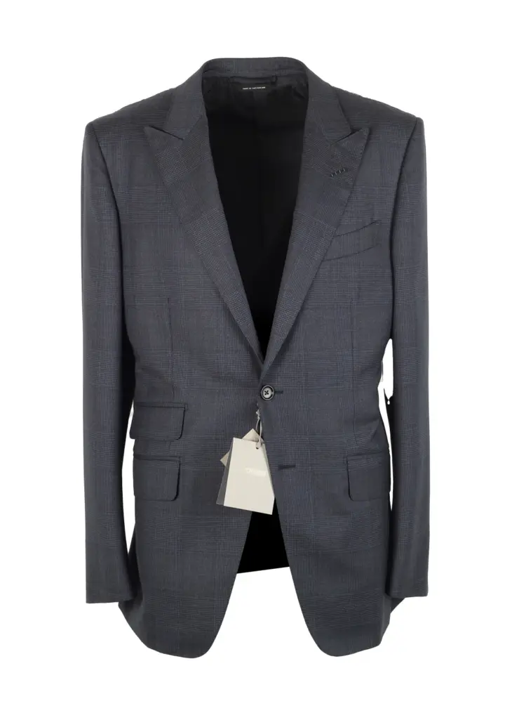 TOM FORD O’Connor Wool Checked Blue Suit
