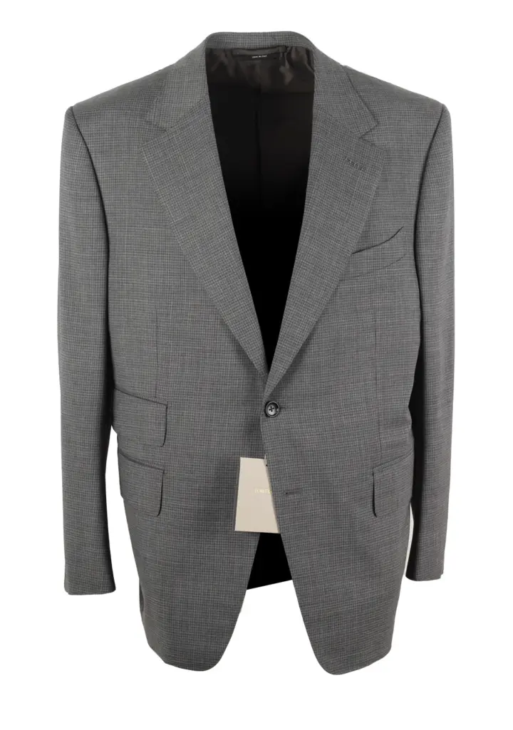 TOM FORD Windsor Gray Checked Suit Size 54S / 44S U.S.