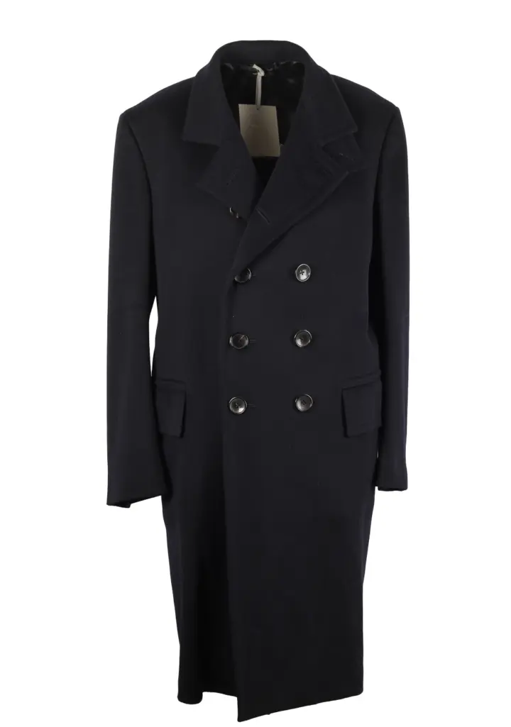 TOM FORD Blue Wool Double Breasted Coat 54 / 44R U.S.