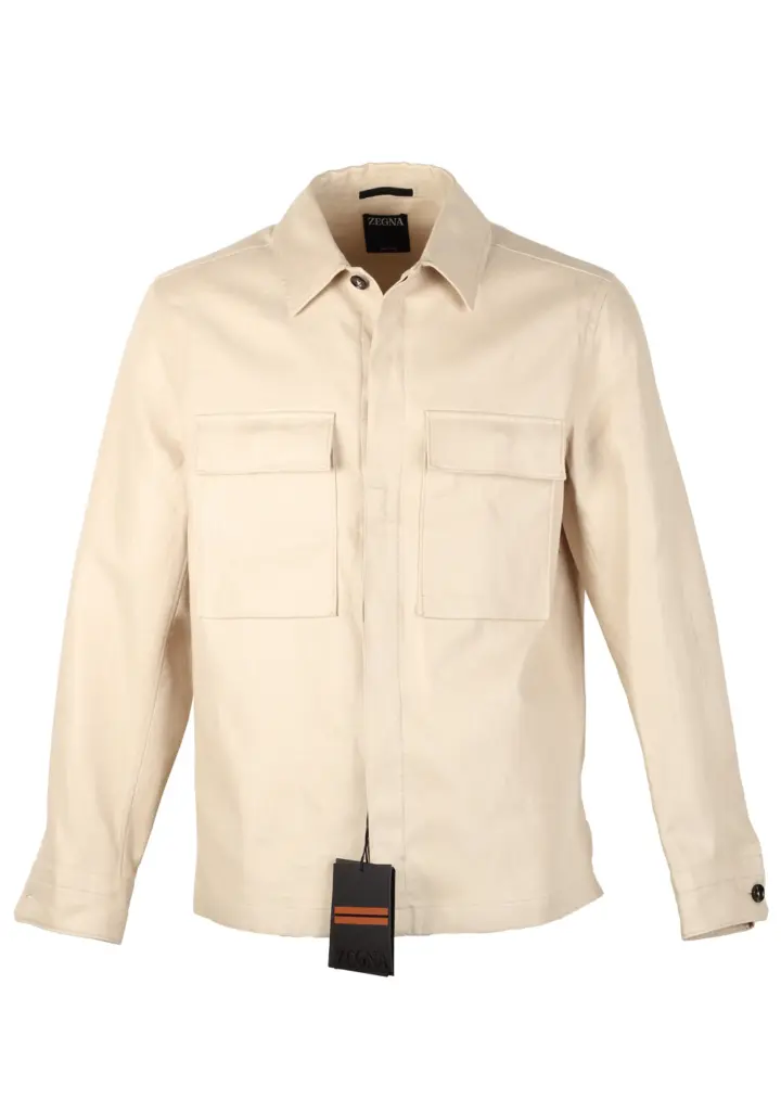 ZEGNA Oasi Lino Beige Overshirt