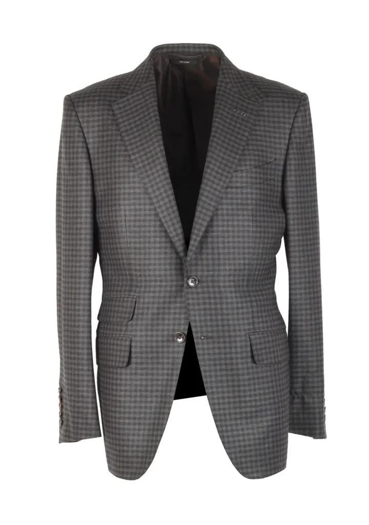 TOM FORD O’Connor Gray Checked Suit Size 48 / 38R U.S.