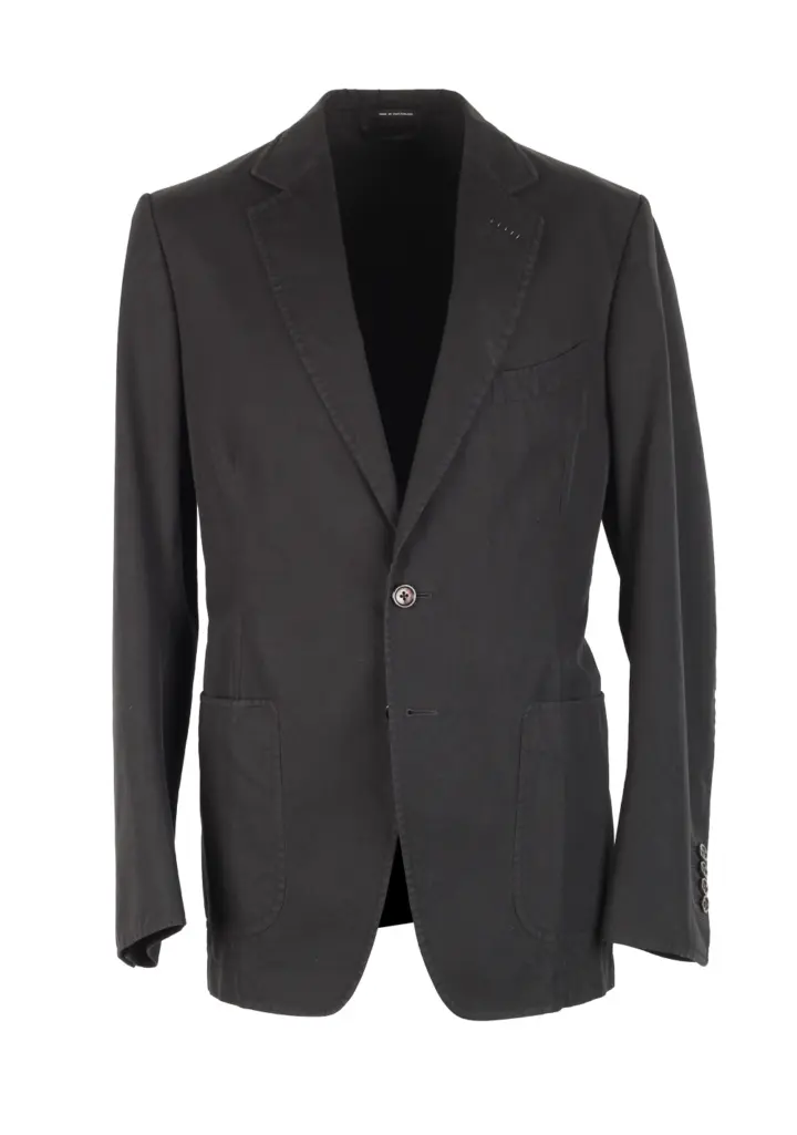 TOM FORD Black Sport Coat Size 48 / 38R U.S. In Cotton
