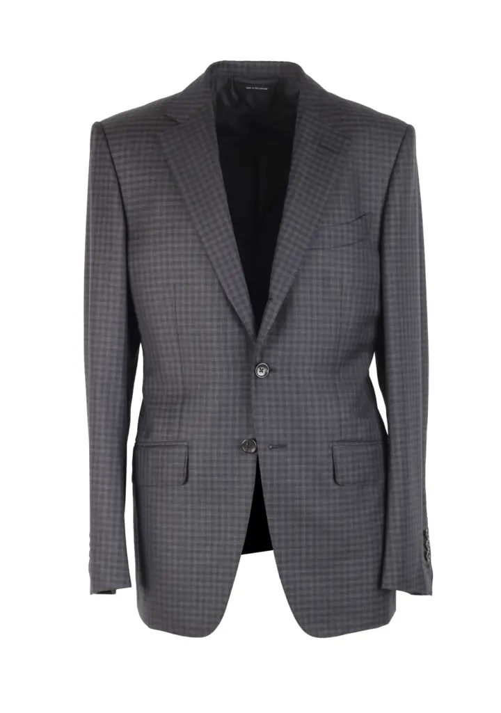 TOM FORD O’Connor Checked Blue Sport Coat Size 48 / 38R U.S. Fit Y