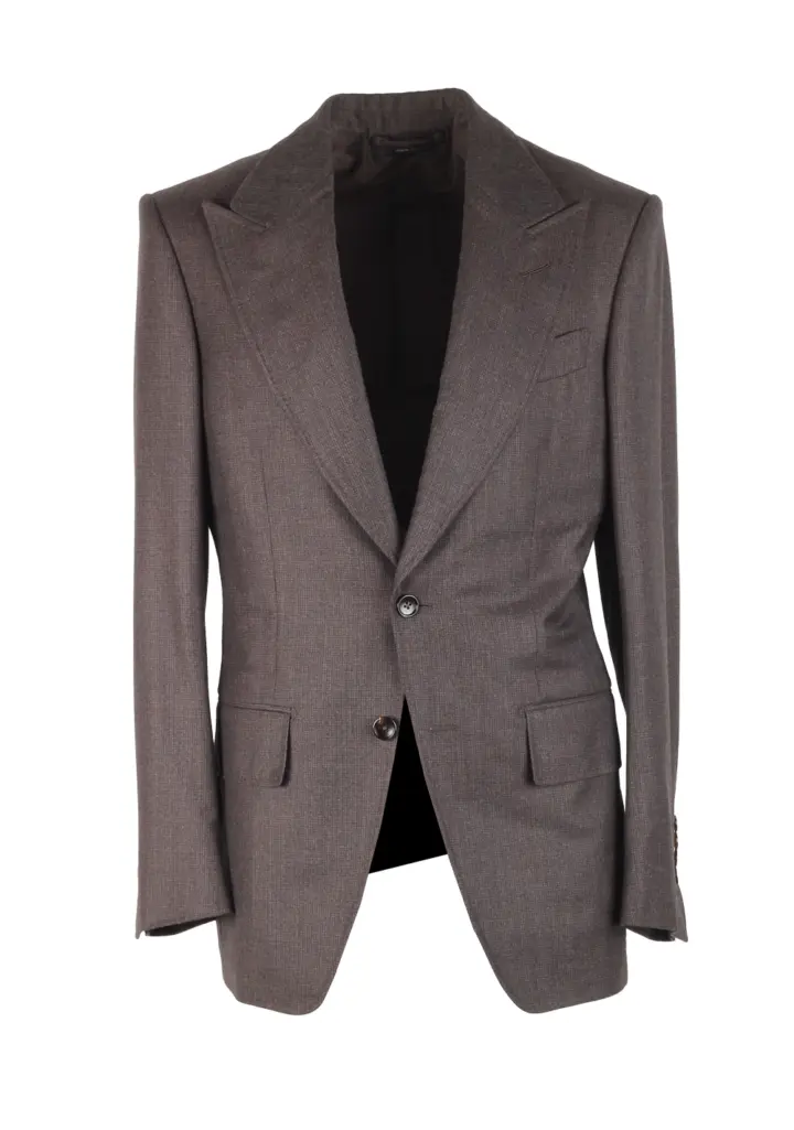 TOM FORD Atticus Brown Checked Sport Coat Size 46 / 36R U.S.