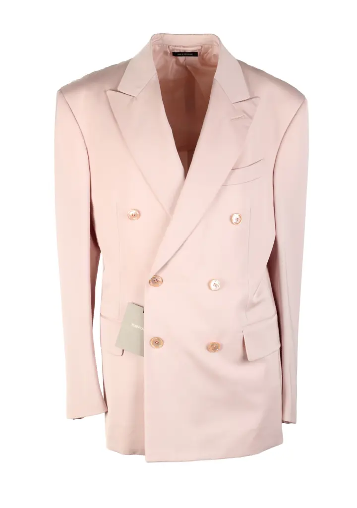 TOM FORD Cooper Double Breasted Pink Sport Coat Size 48 / 38R U.S.