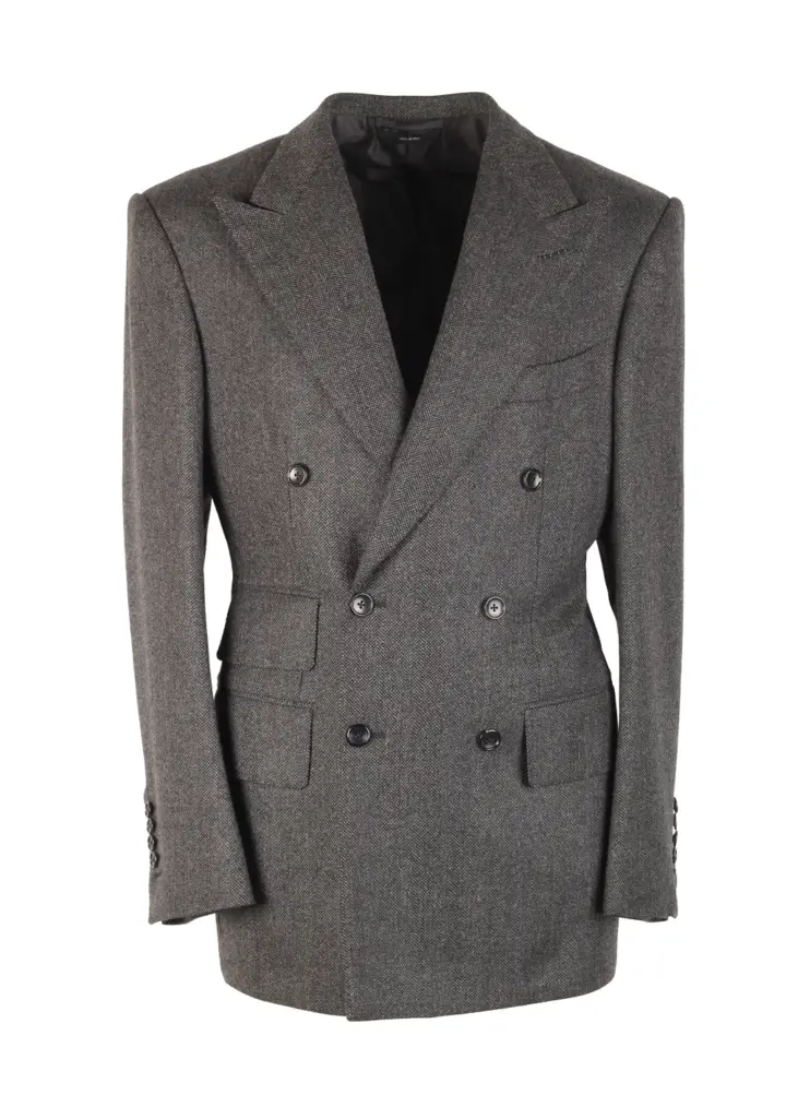 TOM FORD Mountbatten Gray Double Breasted Sport Coat Size 48 / 38R U.S.