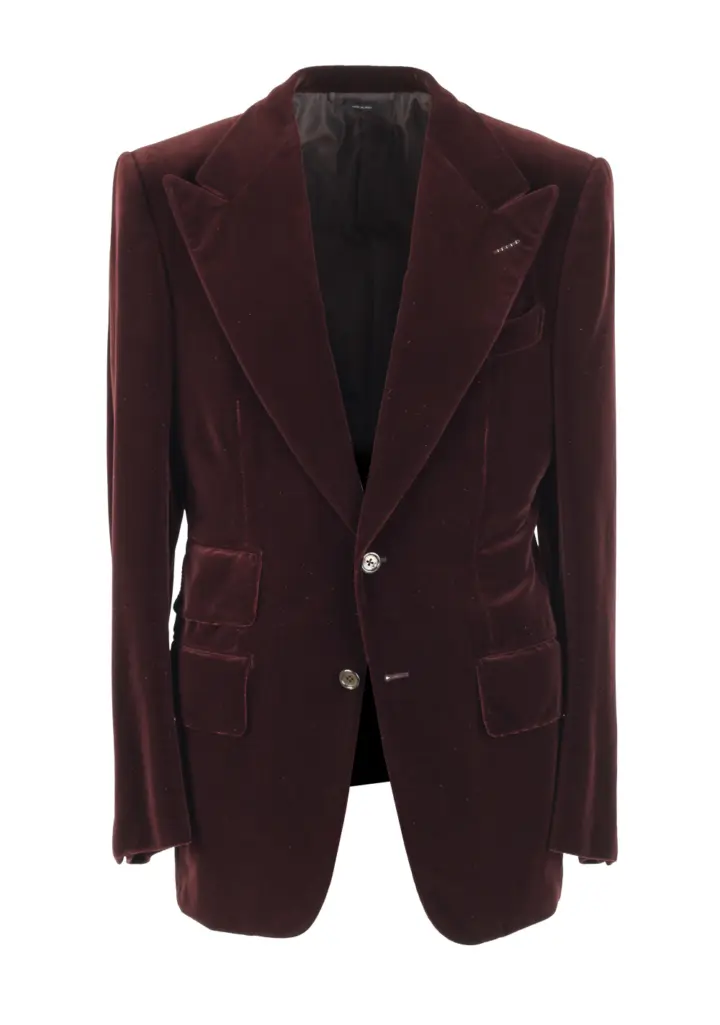 TOM FORD Wetherby Burgundy Sport Coat Size 48 / 38R U.S.