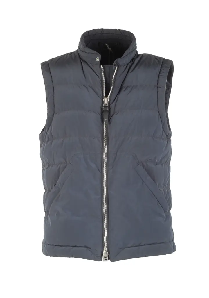 TOM FORD Blue Quilted Gilet Vest 48 / 38R U.S.