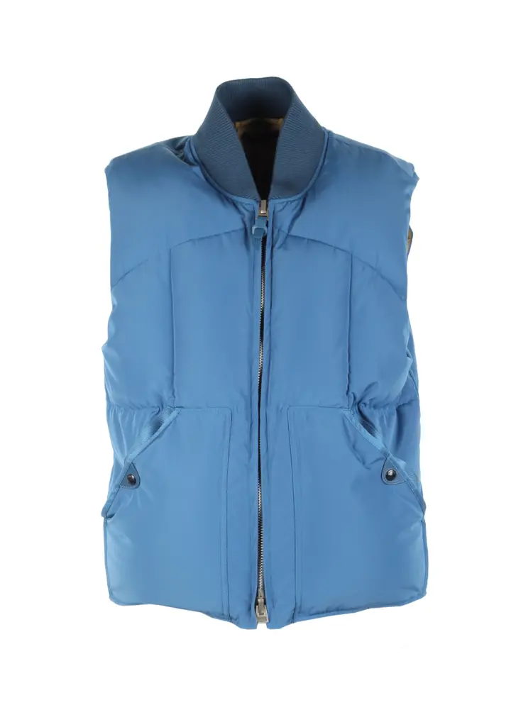 TOM FORD Blue Quilted Gilet Vest 48 / 38R U.S.