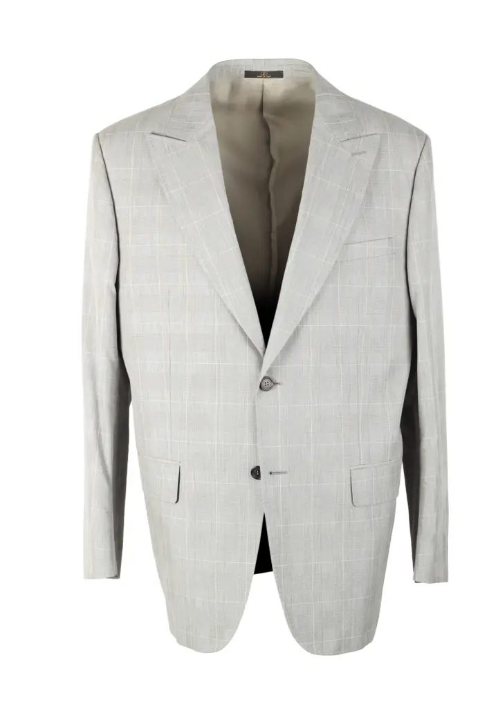 Valentino Gray Checked Suit Size 56 / 46R U.S.