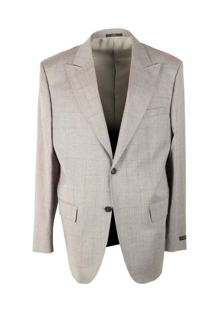 Valentino Gray Checked Suit Size 54 / 44R U.S.