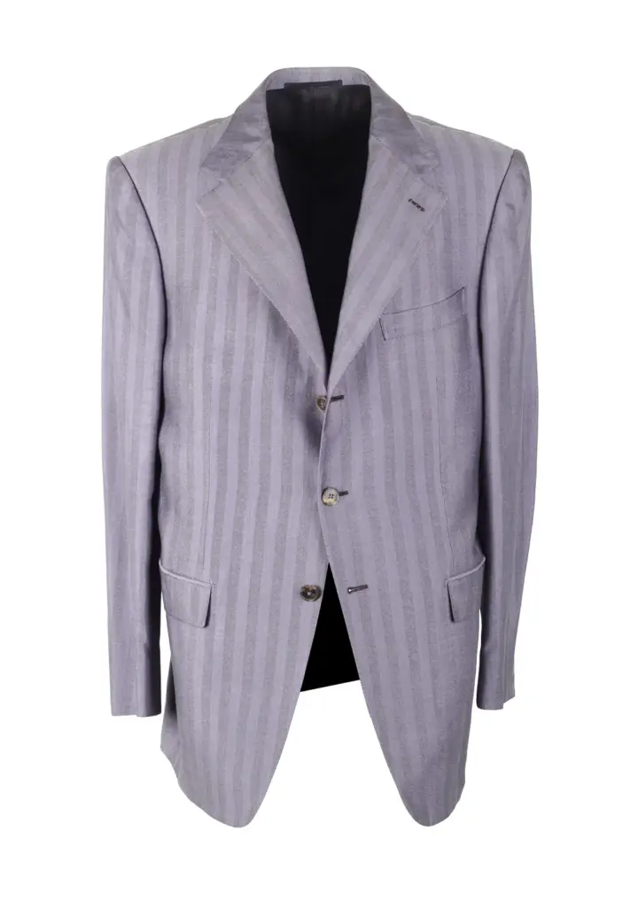 ZEGNA Couture Purple Herringbone Sport Coat Size 52 / 42R U.S. in Silk