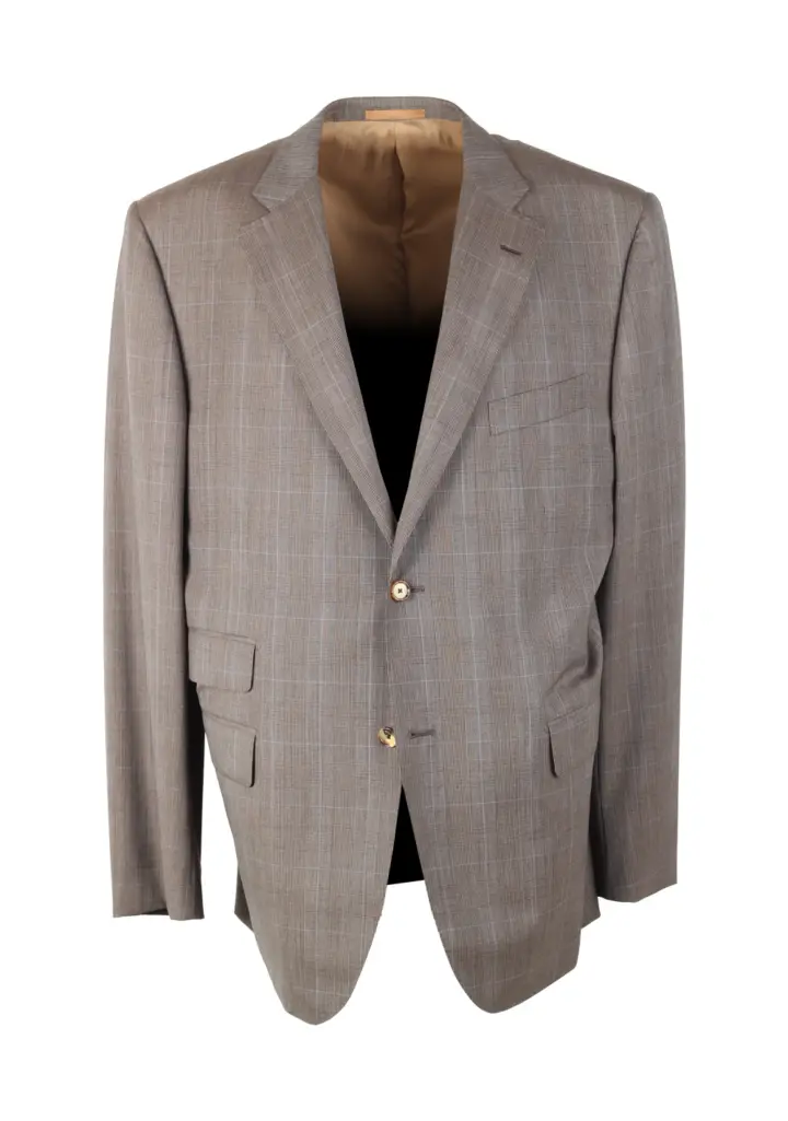 Caruso Brown Checked Sport Coat Size 60 / 50R U.S. in Wool