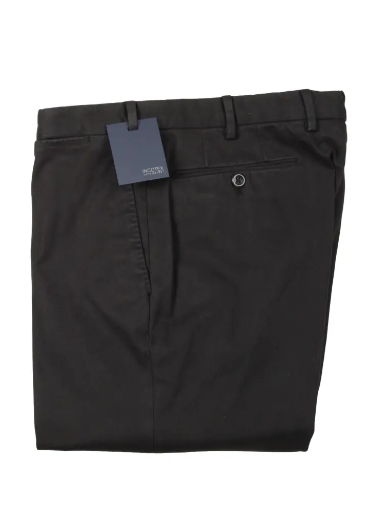 Incotex Black Comfort Chino Trousers