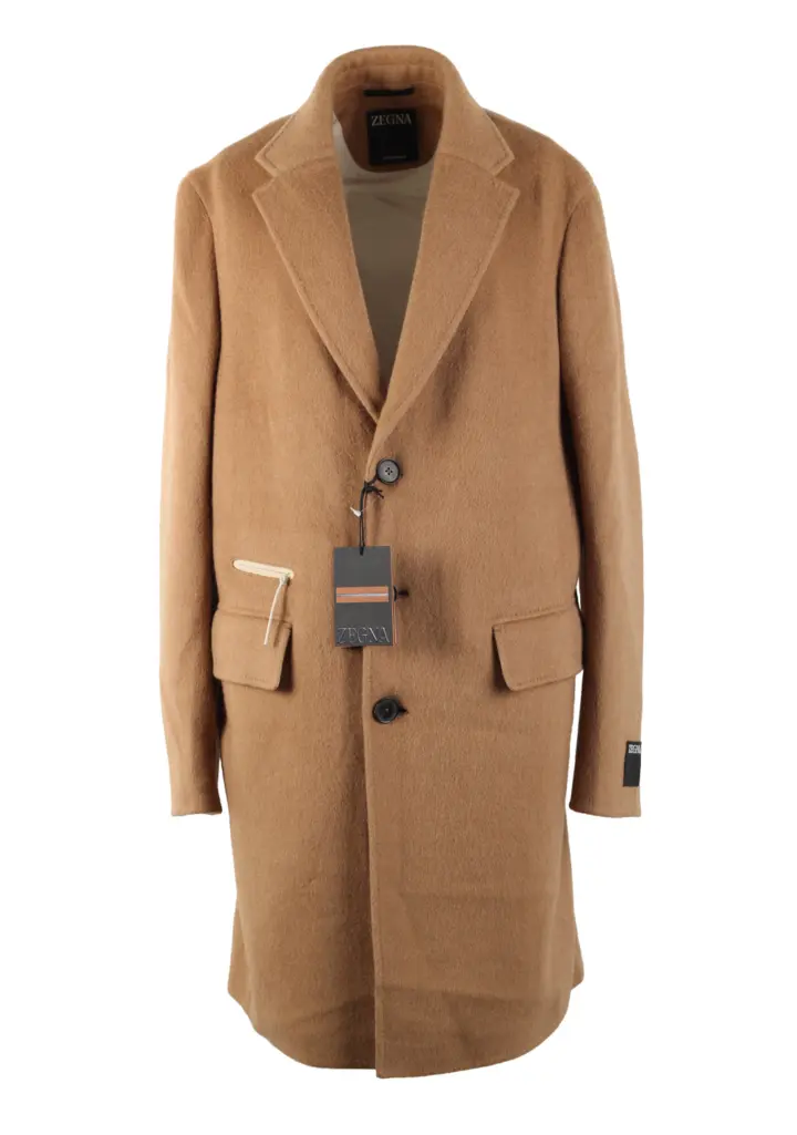 ZEGNA Jerseywear Camel Coat Size 54 / 44R U.S.