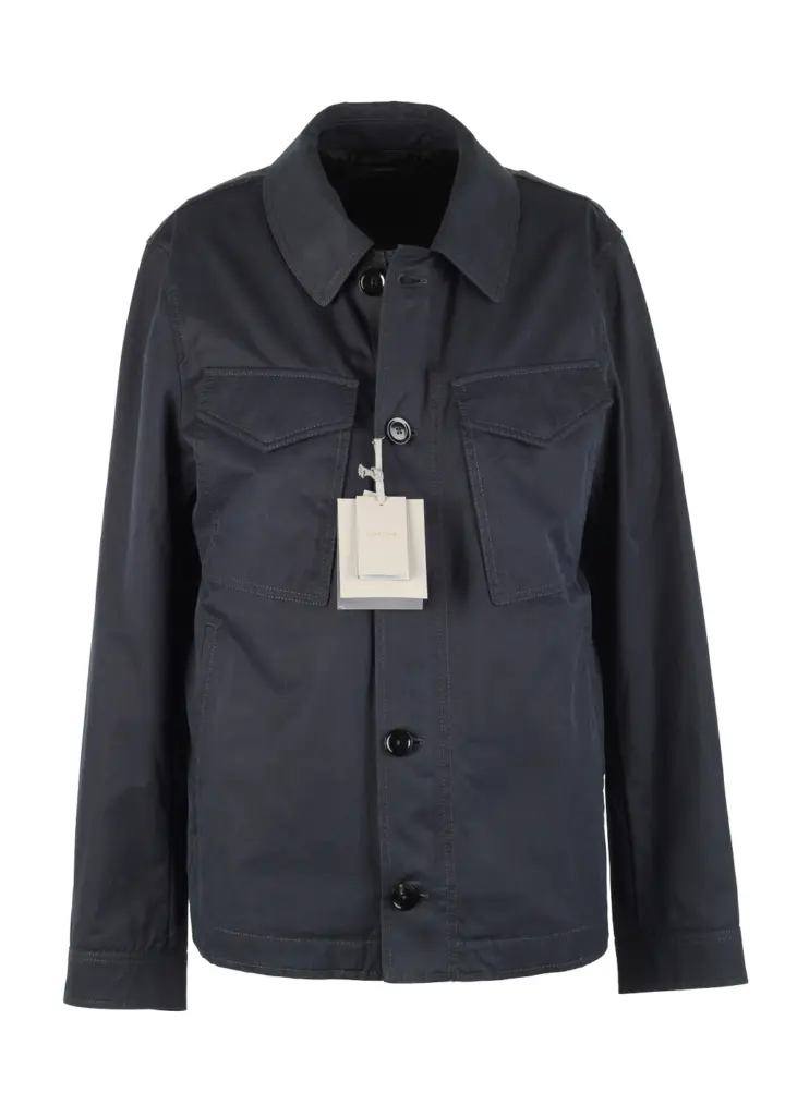 TOM FORD Blue Lined Overshirt Jacket in Cotton