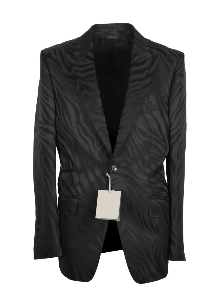 TOM FORD O’Connor Zebra Cocktail Dinner Jacket Size 50 / 40R U.S. Fit Y