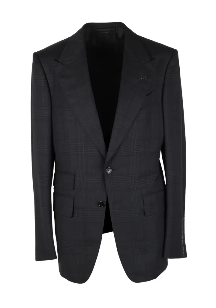 TOM FORD Shelton Wool Blue Checked Suit