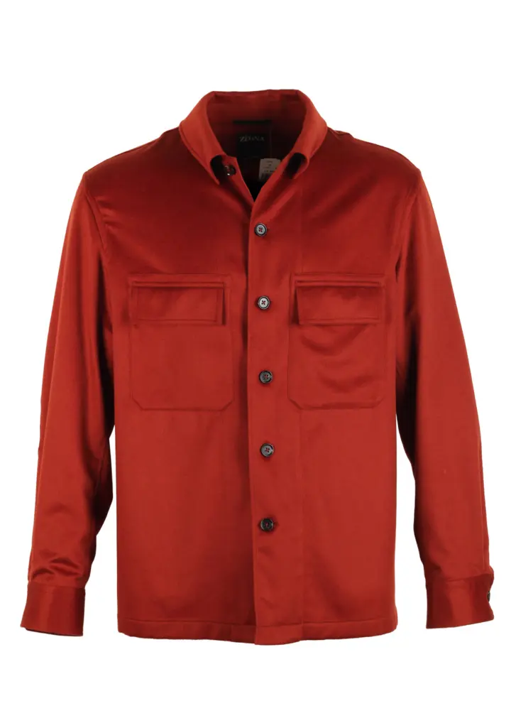 ZEGNA Burgundy Oasi Alba Cashmere Overshirt