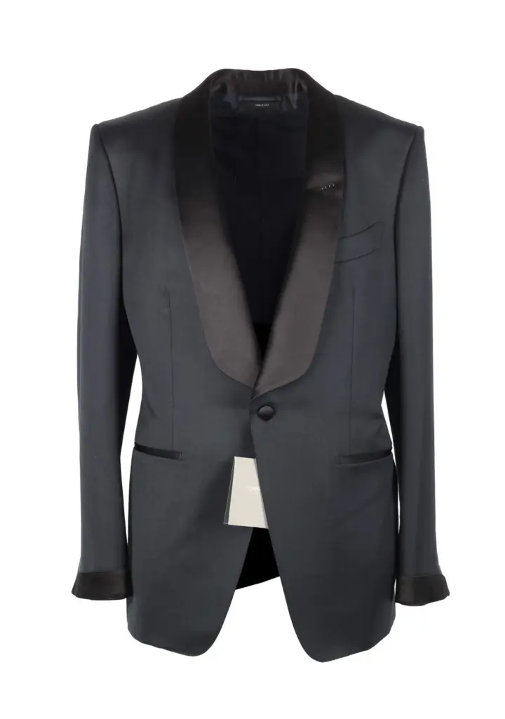 TOM FORD O’Connor Midnight Blue Tuxedo Suit Size 44 / 34R U.S. Shawl Collar Fit Y