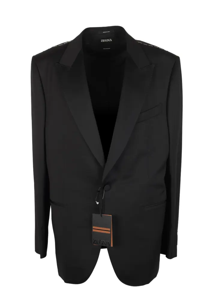 ZEGNA Sartorial Multiseason Black Tuxedo Size 56 / 46R U.S.