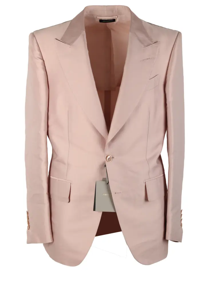 TOM FORD Dyllan Pink Cotton Silk Blend Suit