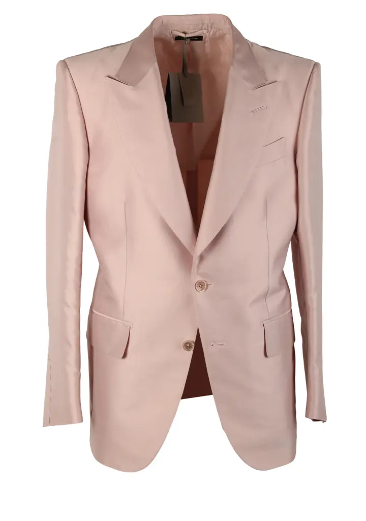 TOM FORD Dyllan Pink Cotton Silk Blend Suit