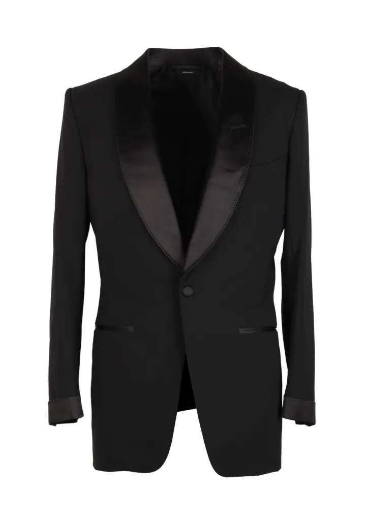 TOM FORD Atticus Black Tuxedo Smoking Suit Size 46C / 36S U.S.